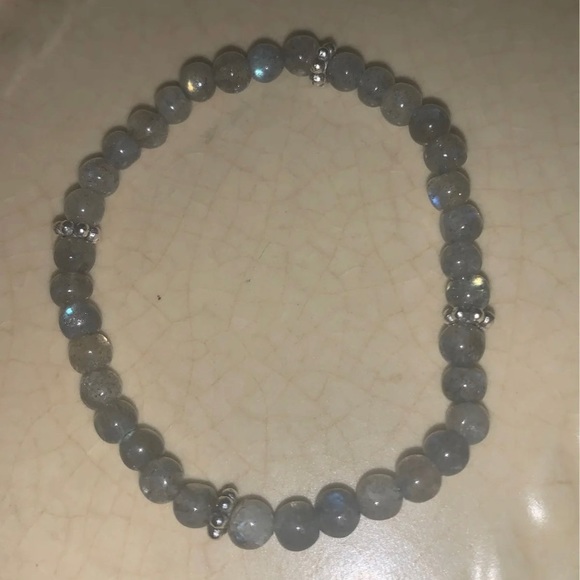 🧿2/$15🧿 New Handmade✋🏼Flashy⚡️Labradorite 3-4mm NaturalStone Stretch Bracelet - Picture 2 of 9